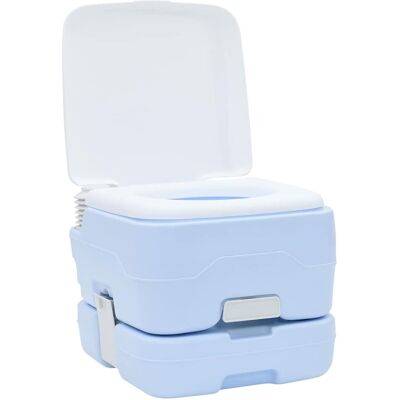 Vidaxl Lichtblauwe Portable Toilet - Kamperen & Buiten Vidaxl Lichtblauwe Portable Toilet - Kamperen & Buiten