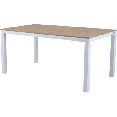 AXI Suvi Dining Tuintafel Wit met teaklook Polywood AXI Suvi Dining Tuintafel Wit met teaklook Polywood