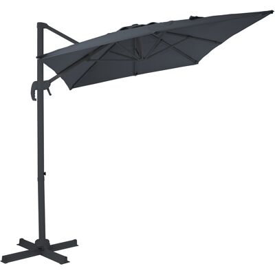 AXI Coco Zweefparasol 200x300cm Antraciet/grijs AXI Coco Zweefparasol 200x300cm Antraciet/grijs