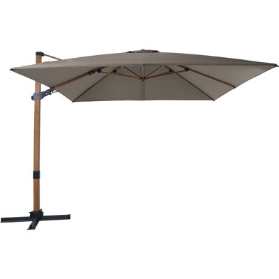 AXI Apollo Premium Zweefparasol 300x300cm Houtlook/taupe AXI Apollo Premium Zweefparasol 300x300cm Houtlook/taupe