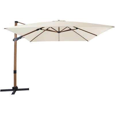 AXI Apollo Premium Zweefparasol 300x300cm Houtlook/beige AXI Apollo Premium Zweefparasol 300x300cm Houtlook/beige