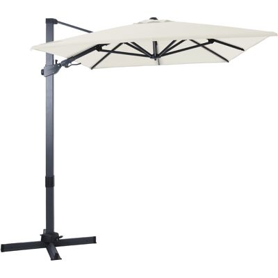 AXI Milad Premium Zweefparasol 200x300cm Antraciet/beige AXI Milad Premium Zweefparasol 200x300cm Antraciet/beige