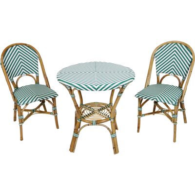 AXI Jacqueline Rotan Bistroset Groen/wit AXI Jacqueline Rotan Bistroset Groen/wit