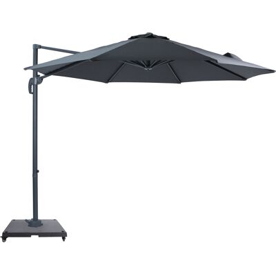 AXI Marisol Zweefparasol Ø 300cm incl parasolvoet met wielen Antraciet/grijs – Complete set AXI Marisol Zweefparasol Ø 300cm incl parasolvoet met wielen Antraciet/grijs – Complete set