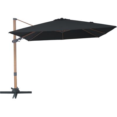 AXI Alina Zweefparasol 300x300cm Houtlook/grijs AXI Alina Zweefparasol 300x300cm Houtlook/grijs