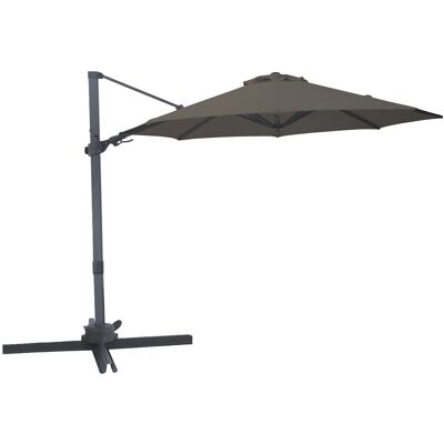 AXI Solis Zweefparasol Ø 300cm Antraciet/taupe AXI Solis Zweefparasol Ø 300cm Antraciet/taupe