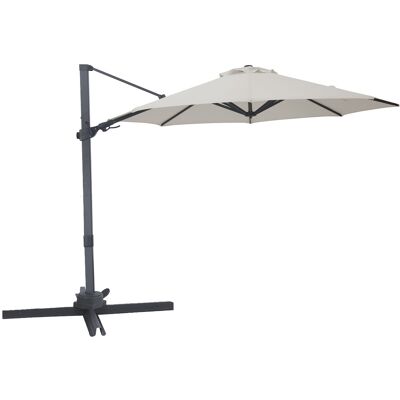 AXI Solis Zweefparasol Ø 300cm Antraciet/beige AXI Solis Zweefparasol Ø 300cm Antraciet/beige