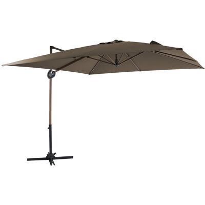 AXI Mira Zweefparasol 300x300cm Eikenlook /taupe AXI Mira Zweefparasol 300x300cm Eikenlook /taupe