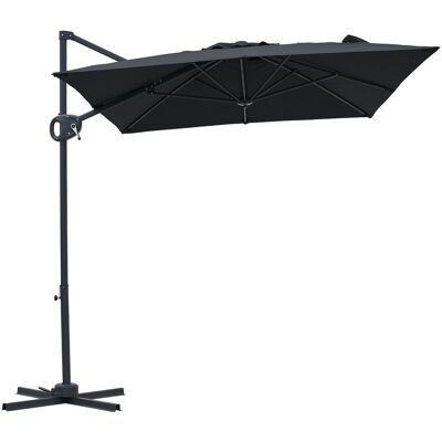 AXI Luma Zweefparasol 200x300 cm Antraciet/grijs AXI Luma Zweefparasol 200x300 cm Antraciet/grijs