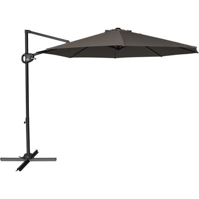AXI Solea Zweefparasol Ø 300cm Antraciet/taupe AXI Solea Zweefparasol Ø 300cm Antraciet/taupe