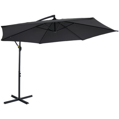 AXI Dion Zweefparasol Ø 300cm Antraciet/grijs AXI Dion Zweefparasol Ø 300cm Antraciet/grijs