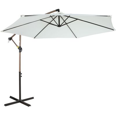 AXI Dion Zweefparasol Ø 300cm Eikenlook/beige AXI Dion Zweefparasol Ø 300cm Eikenlook/beige