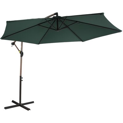 AXI Dion Zweefparasol Ø 300cm Eikenlook/groen AXI Dion Zweefparasol Ø 300cm Eikenlook/groen