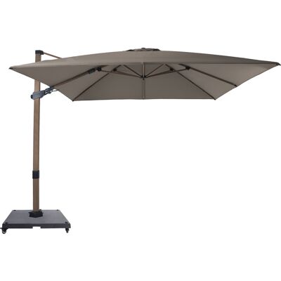 AXI Apollo Premium Zweefparasol 300x300cm incl parasolvoet met wielen Eikenlook/taupe – Complete set AXI Apollo Premium Zweefparasol 300x300cm incl parasolvoet met wielen Eikenlook/taupe – Complete set