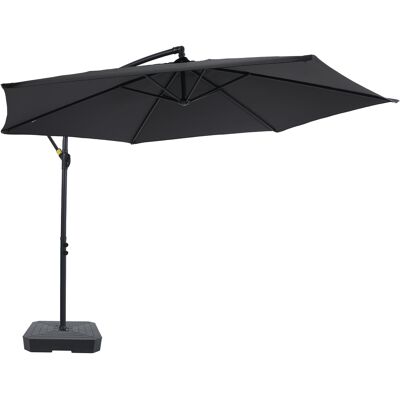 AXI Dion Zweefparasol Ø 300cm incl parasoelvoet Antraciet/grijs AXI Dion Zweefparasol Ø 300cm incl parasoelvoet Antraciet/grijs