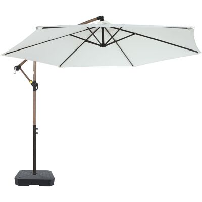 AXI Dion Zweefparasol Ø 300cm incl parasoelvoet Eikenlook/beige AXI Dion Zweefparasol Ø 300cm incl parasoelvoet Eikenlook/beige