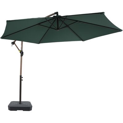 AXI Dion Zweefparasol Ø 300cm incl parasoelvoet Eikenlook/groen AXI Dion Zweefparasol Ø 300cm incl parasoelvoet Eikenlook/groen