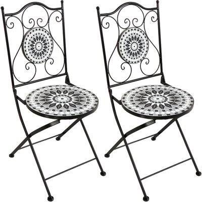 AXI Amélie Bistro Stoelen opklapbaar Zwart/wit – Set 2 stuks AXI Amélie Bistro Stoelen opklapbaar Zwart/wit – Set 2 stuks