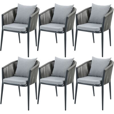 AXI Faye Stoelen Antraciet – Set 6 stuks AXI Faye Stoelen Antraciet – Set 6 stuks