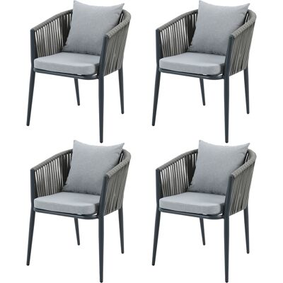 AXI Faye Stoelen Antraciet – Set 4 stuks AXI Faye Stoelen Antraciet – Set 4 stuks