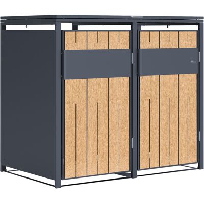 AXI Luke Containerombouw van Metaal Antraciet/Houtlook – 2 containers AXI Luke Containerombouw van Metaal Antraciet/Houtlook – 2 containers