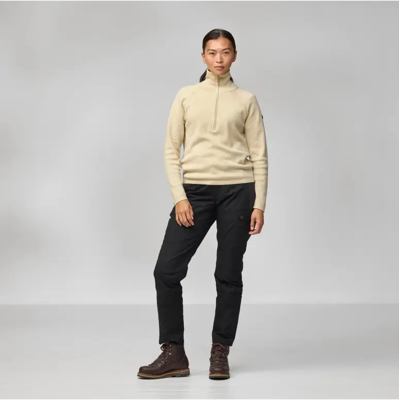 Fjällräven Fjallraven Övik Lite Half Zip Dames (Maat - S, Kleur - Light beige) Fjällräven Fjallraven Övik Lite Half Zip Dames (Maat - S, Kleur - Light beige)