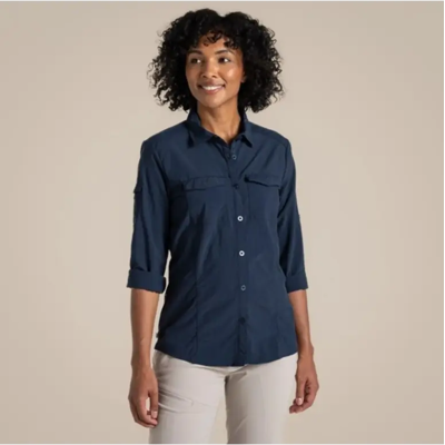Craghoppers Craghppers NosiLife Adventure LS Shirt III Dames (Maat - 12, Kleur - Blue Navy) Craghoppers Craghppers NosiLife Adventure LS Shirt III Dames (Maat - 12, Kleur - Blue Navy)