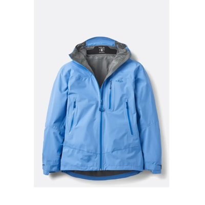 Rab Downpour Mountain Waterdichte Jas Dames (Maat - 12, Kleur - Bluebird) Rab Downpour Mountain Waterdichte Jas Dames (Maat - 12, Kleur - Bluebird)