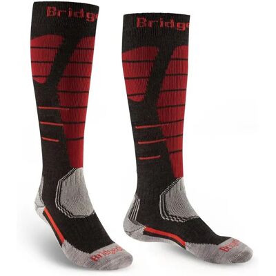 Bridgedale Easy On Endurance Lange SKisokken Heren (Maat - L, Kleur - Graphite / Red) Bridgedale Easy On Endurance Lange SKisokken Heren (Maat - L, Kleur - Graphite / Red)