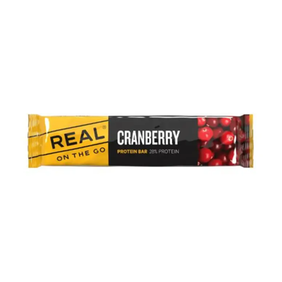 REAL Outdoor Food REAL On the Go Eiwitreep - Cranberry 40g REAL Outdoor Food REAL On the Go Eiwitreep - Cranberry 40g