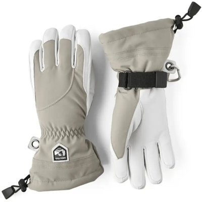 Hestra Heli Ski Dames Handschoen Wintersport (Maat - 8, Kleur - Khaki/Offwhite) Hestra Heli Ski Dames Handschoen Wintersport (Maat - 8, Kleur - Khaki/Offwhite)