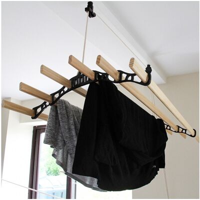 Monstershop Droogrek ophangbaar plafond - zwart - 1.8 meter Monstershop Droogrek ophangbaar plafond - zwart - 1.8 meter