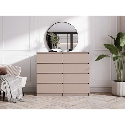 Ladekast: 8 lades, karamel, 120 x 102 x 39 cm Ladekast: 8 lades, karamel, 120 x 102 x 39 cm