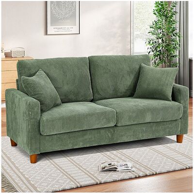 DripeX Fluwelen 2-persoonsbank - Diepe Zit, Kussens, 178x76x89cm DripeX Fluwelen 2-persoonsbank - Diepe Zit, Kussens, 178x76x89cm