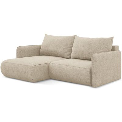 Hoekslaapbank links van donkerbeige chenille stof - PALERMO Hoekslaapbank links van donkerbeige chenille stof - PALERMO
