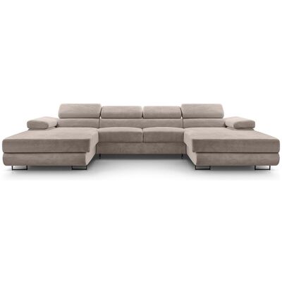 AX LIVING Arborio beige hoekbank – 352 cm slaapfunctie en opbergruimte AX LIVING Arborio beige hoekbank – 352 cm slaapfunctie en opbergruimte