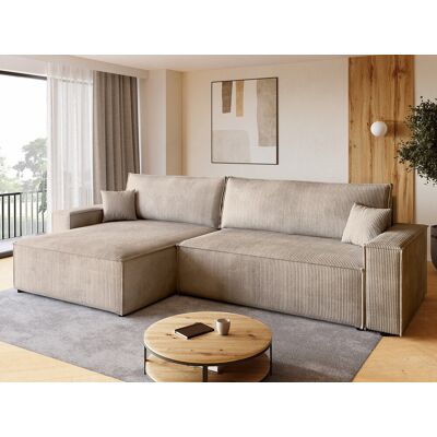 BroMARKT Hoekbank met slaapfunctie beige ADI XL BroMARKT Hoekbank met slaapfunctie beige ADI XL