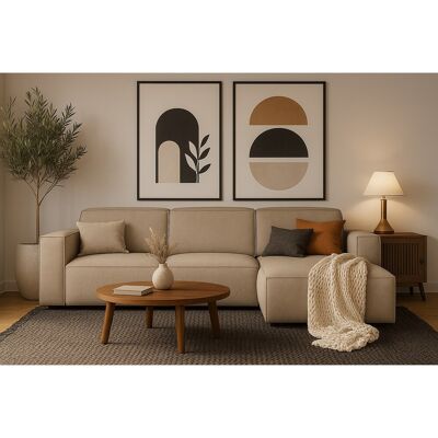 imebel Modulaire hoekbank Cursal A rechts– 284 x 166 cm, beige Raven 30, modern design imebel Modulaire hoekbank Cursal A rechts– 284 x 166 cm, beige Raven 30, modern design