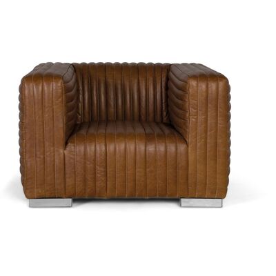 Giner y colomer Leren fauteuil 103 cm, moderne eigentijdse stijl - 67x103x98 Giner y colomer Leren fauteuil 103 cm, moderne eigentijdse stijl - 67x103x98