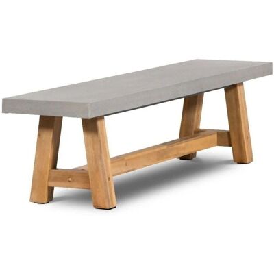BUITEN living Veltis dining tuinbank betonlook + hardhout 200x45cm BUITEN living Veltis dining tuinbank betonlook + hardhout 200x45cm