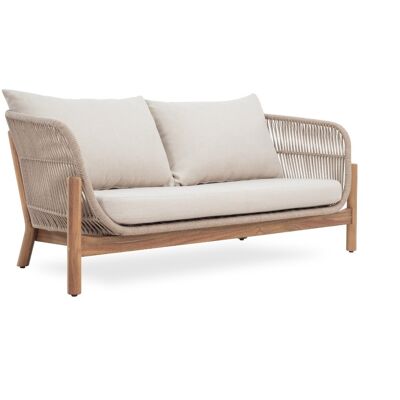 BUITEN living Braga 2-zits tuinbank touw + hardhout zand 168cm BUITEN living Braga 2-zits tuinbank touw + hardhout zand 168cm