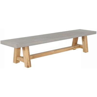 BUITEN living Veltis dining tuinbank betonlook + hardhout betonlook 300cm BUITEN living Veltis dining tuinbank betonlook + hardhout betonlook 300cm