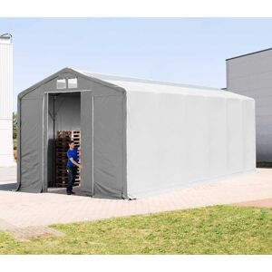 TOOLPORT Tenthal 6x12 m, PVC zeil, grijs, met statica (beton) - (94127) TOOLPORT Tenthal 6x12 m, PVC zeil, grijs, met statica (beton) - (94127)