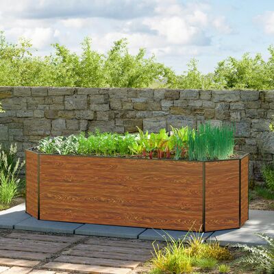 GFP 219 x 119 x 77 cm Moestuinbak, Laklaag met houtoptiek - (GFPV00598) GFP 219 x 119 x 77 cm Moestuinbak, Laklaag met houtoptiek - (GFPV00598)