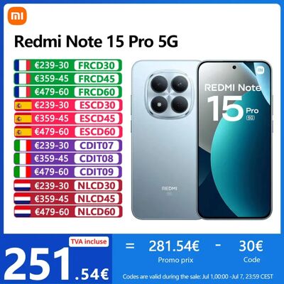 Xiaomi Redmi Note 15 Pro 5G, NFC, AMOLED-scherm 1,5K CrystalRes van 6,83 inch, 120 Hz, 200 MP camera, 6580 mAh batterij, IP68 Black Xiaomi Redmi Note 15 Pro 5G, NFC, AMOLED-scherm 1,5K CrystalRes van 6,83 inch, 120 Hz, 200 MP camera, 6580 mAh batterij, IP68 Black