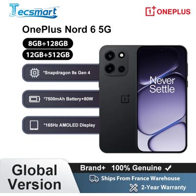 Wereldpremière 2026: OnePlus Nord 6 5G 8 GB + 256 GB / 12 GB + 512 GB, Snapdragon 8s Gen 4, 165 Hz, 7500 mAh, IP69/IP69K, 50 MP OIS-camera, wereldwijde versie 12GB+512GB Zwart Wereldpremière 2026: OnePlus Nord 6 5G 8 GB + 256 GB / 12 GB + 512 GB, Snapdragon 8s Gen 4, 165 Hz, 7500 mAh, IP69/IP69K, 50 MP OIS-camera, wereldwijde versie 12GB+512GB Zwart