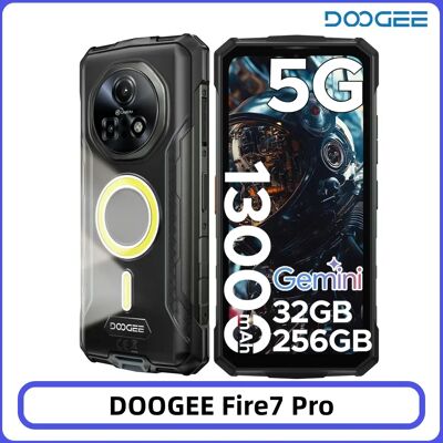 DOOGEE Fire 7 Pro 5G Robuuste Telefoon 32GB 256GB Dubbele Campinglamp 13000mAh 64MP Camera 6.6" Scherm Dimensity 6300 NFC Smartphone 8GB 256GB Silver DOOGEE Fire 7 Pro 5G Robuuste Telefoon 32GB 256GB Dubbele Campinglamp 13000mAh 64MP Camera 6.6" Scherm Dimensity 6300 NFC Smartphone 8GB 256GB Silver