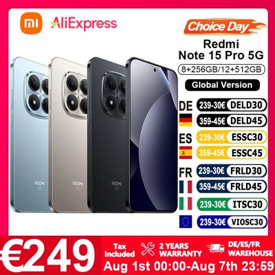 Globale versie Xiaomi Redmi Note 15 Pro 5G Smartphone 5G 6.83" 200MP hoofdcamera 45W opladen IP69 IP69K IP66 IP68 NFC 6580mAh Xiaomi Glacier Blauw 12GB 512GB Globale versie Xiaomi Redmi Note 15 Pro 5G Smartphone 5G 6.83" 200MP hoofdcamera 45W opladen IP69 IP69K IP66 IP68 NFC 6580mAh Xiaomi Glacier Blauw 12GB 512GB