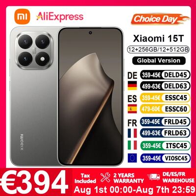 Globale versie Xiaomi 15T smartphone 6.83' 67W HyperCharge 5500mAh 120Hz display MediaTek Dimensity 8400-Ultra Leica Summilux optische lens Light Fusion 800 buitengewone hoge dynamische HDR10+ over Grijs 12GB 256GB Globale versie Xiaomi 15T smartphone 6.83' 67W HyperCharge 5500mAh 120Hz display MediaTek Dimensity 8400-Ultra Leica Summilux optische lens Light Fusion 800 buitengewone hoge dynamische HDR10+ over Grijs 12GB 256GB