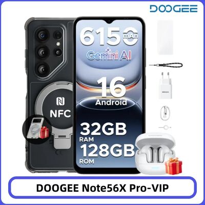 DOOGEE Note56X Pro Smartphone Android 16 32GB/128GB 6,56" HD+ scherm 6150mAh batterij 13MP+8MP Widevine L1 NFC mobiel 4GB 128GB Blue DOOGEE Note56X Pro Smartphone Android 16 32GB/128GB 6,56" HD+ scherm 6150mAh batterij 13MP+8MP Widevine L1 NFC mobiel 4GB 128GB Blue